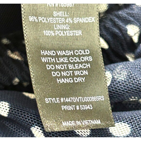 Kate and Lily Sheer Maxi Dress Navy White Polkadots Womens Size 10 1184H - Picture 12 of 12